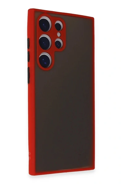 LitaeTrend Samsung Galaxy S24 Ultra Kılıf Montreal Silikon Kapak - Kırmızı - Resim 2