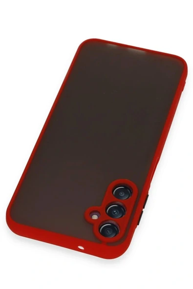 LitaeTrend Samsung Galaxy A15 4G Kılıf Montreal Silikon Kapak - Kırmızı - Resim 3