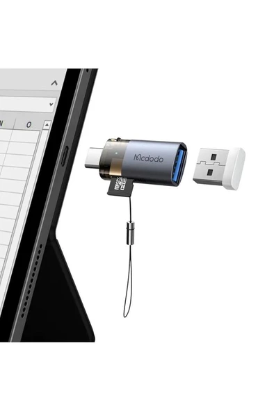 Mcdodo OT-7600 2'si 1 Arada Usb Typec Sd Kart Aktarım Dönüştürücü - Resim 4