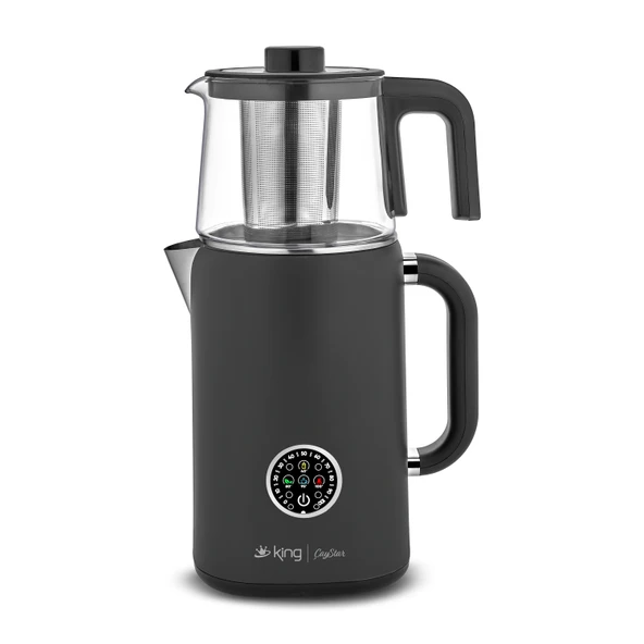 KING KCM387 ÇAYSTAR DİJİTAL ÇAY MAKİNESİ SİYAH - Resim 5