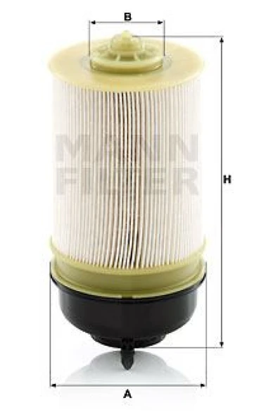 Mercedes Truck Mazot Filtresi Euro 6 Arocs  Actros  II (963 / Mp4 / Mp5) 11- 1833 Bluetec 5/6/eev (963) Om 471 La | - Mann Pu12002-2z - Resim 1