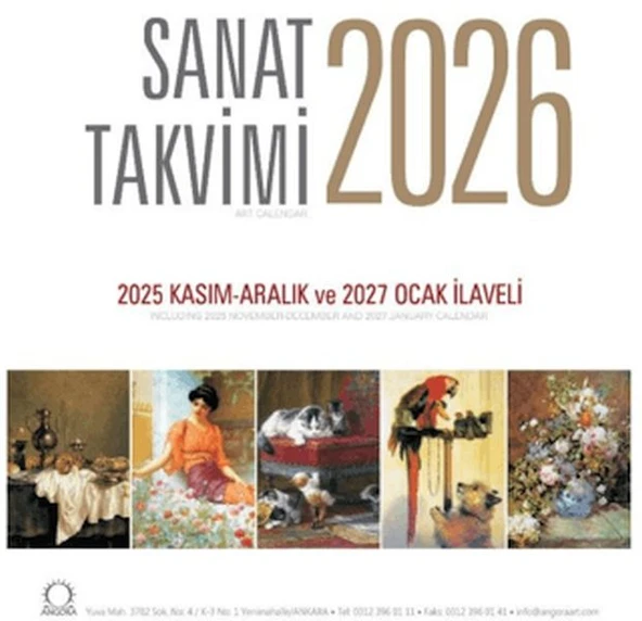 Sanat Takvimi 2026 Duvar Takvimi ürün görseli