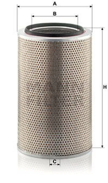 Mercedes Truck Hava Filtresi Mercedes Sk 1838-1840-1844-1850-1935-2538-2544-2635-2638-3538 O403-O404 - Mann C301537 ürün görseli