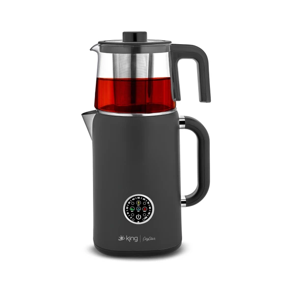 KING KCM387 ÇAYSTAR DİJİTAL ÇAY MAKİNESİ SİYAH ürün görseli