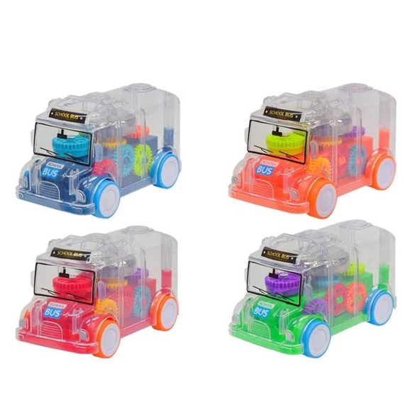 Ctoys Çek Bırak Şeffaf Minibüs Sesli ve Işıklı SR878-06 - Resim 4