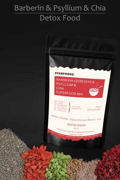 Barberin & Psyllium & Chia Superfood Mix No: 3 Detox Food Detox Destek Gıdası Chia Tohumu ürün görseli
