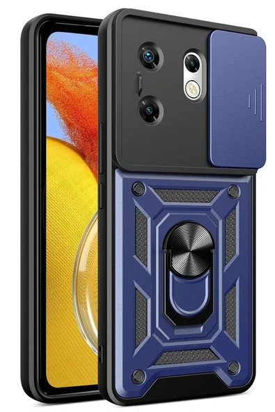 LitaeTrend İnfinix Zero 30 4G Kılıf Pars Lens Yüzüklü Silikon - Lacivert ürün görseli 1