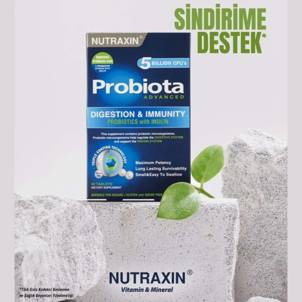 Nutraxin Probiota Advanced - Probiyotik Takviyesi 60 Tablet - Resim 6