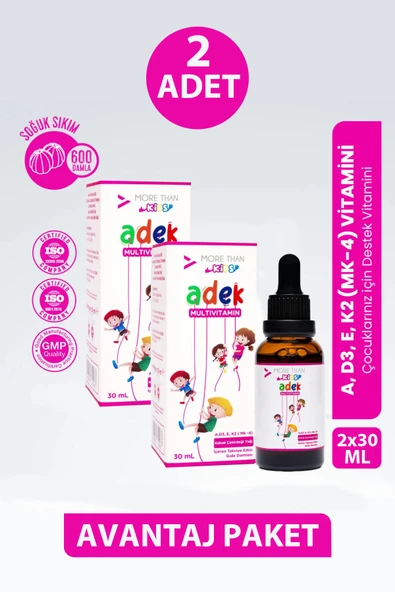 More Than Adek Kids Multivitamin Damla 30 ml 2 Adet ürün görseli 1