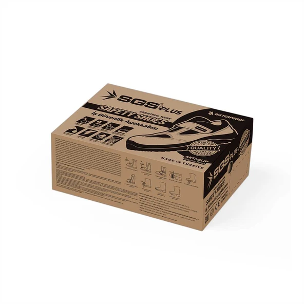 SGS Süet S1 İş Ayakkabısı Çelik Burunlu Kaymaz Tabanlı Antistatik Koruyucu Ayakkabı  45 - Resim 2