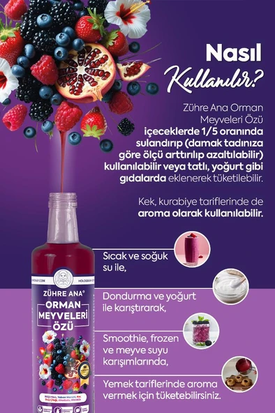 Zühre Ana Orman Meyveleri Özü 640 Gr - Resim 3