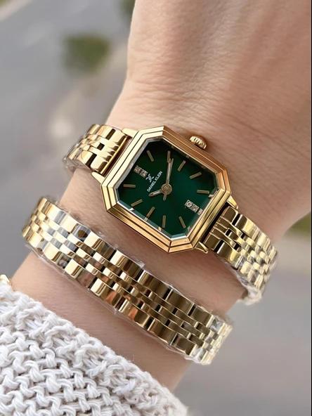 Daniel Klein Dolamalı Çelik Kordonlu 2 Yıl Garantili 3 Atm Suya Dayanıklı Kadın Kol Saati+Bileklik 2 ürün görseli