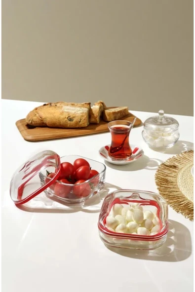 Paşabahçe 96888 Plus Silikon Contalı Kapaklı Saklama Kabı Seti 3ad-395 Cc + 3ad 200 Cc - Resim 3