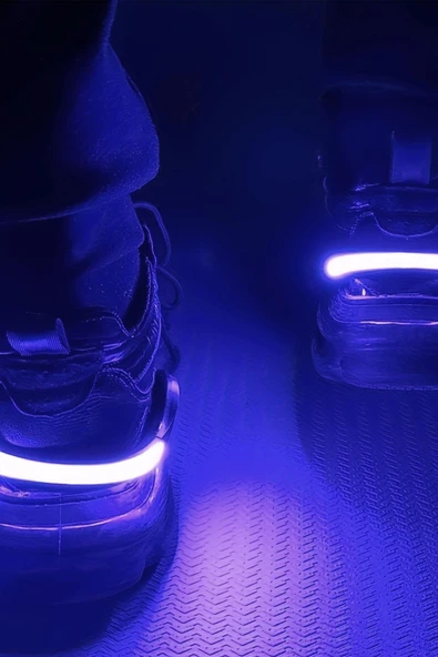 LED Mavi Işıklı Ayakkabı Takılabilir Aksesuar - Resim 3