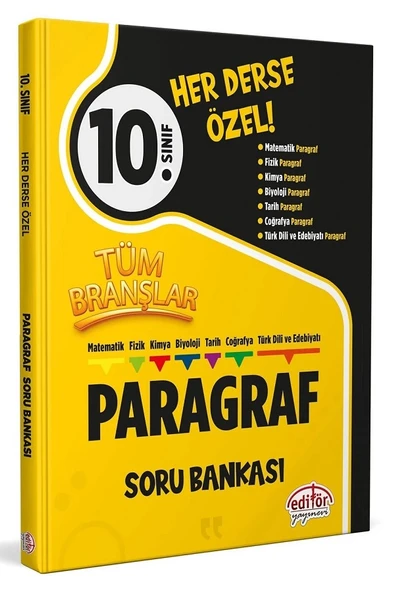 10.Sınıf Her Derse Özel Tüm Branşlar İçin Paragraf Soru Bankası ürün görseli 1