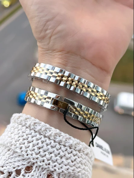 Daniel Klein Dolamalı Çelik Kordonlu 2 Yıl Garantili 3 Atm Suya Dayanıklı Kadın Kol Saati+Bileklik 3 - Resim 3