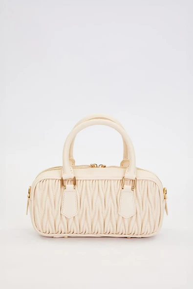 Levidor Krem Kadın El ve Omuz Çantası 930928 - Resim 4