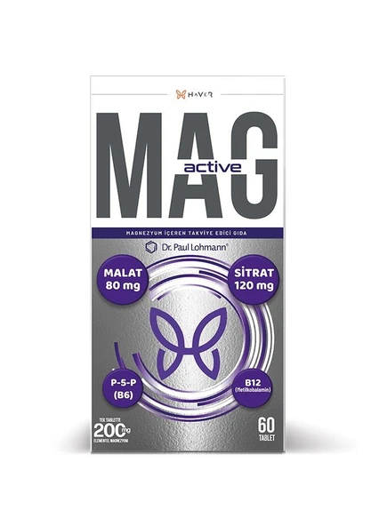 Haver Mag Active 200 mg  60 Tablet -SKT : 05/2027 ürün görseli 1