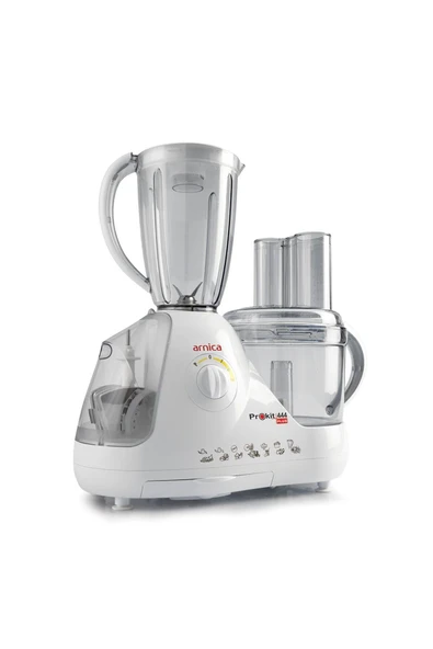 Arnica Prokit 444 Plus GH21020 Kompakt Mutfak Robotu Beyaz - Resim 6