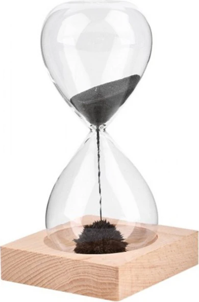 Ahşap Mıknatıslı Kum Saati Ev Ofis Dekoratif Hediyelik Ahşap Altlı Manyetik Mıknatıslı Kum Saati - Resim 2