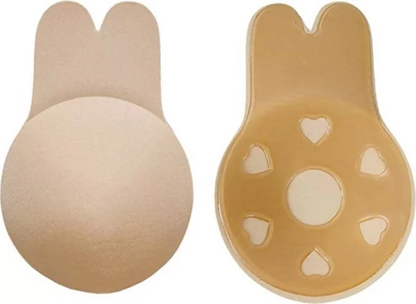 Askısız Sutyen Ten Rengi 1 Çift Göğüs Dikleştirici Göğüs Ucu Kapatıcı Yapışkanlı Dikleştirici Silikon - Resim 4