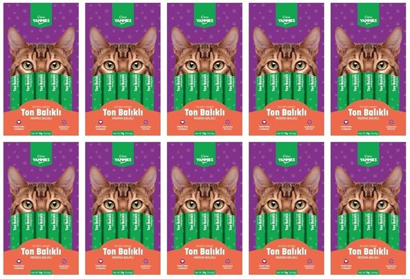 Kiwi Yammies Ton Balıklı Morina Balıklı Sıvı Kedi Ödül Maması*10 Paket ürün görseli