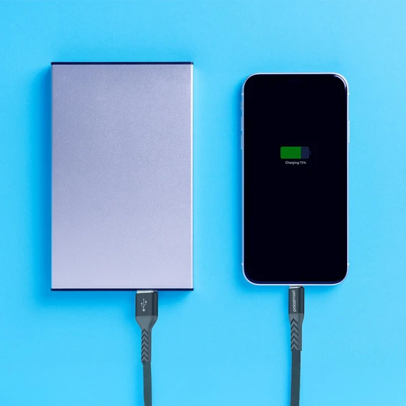 Polosmart PBS408 Lightning Şarj ve Data Kablosu 1.2 Metre Gri - Resim 2