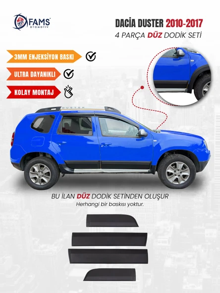 Dacia Duster 2010-2017 Uyumlu Dodik Seti 4 Parça DÜZ (Baskısız) ürün görseli