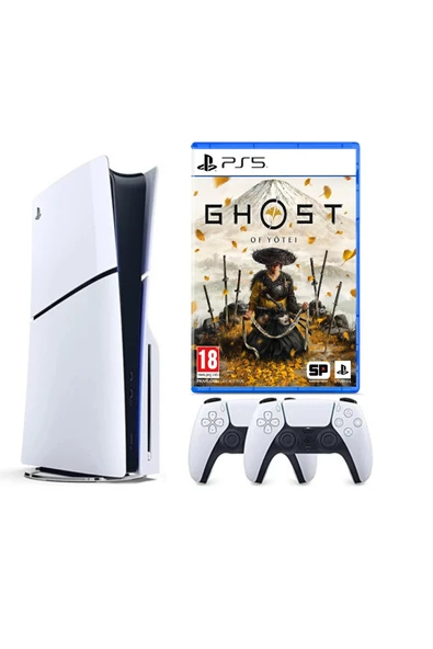 Sony Playstation 5 Slim +2.kol Dualsense +PS5 Ghost of Yotei (ithalatçı Garantili) ürün görseli