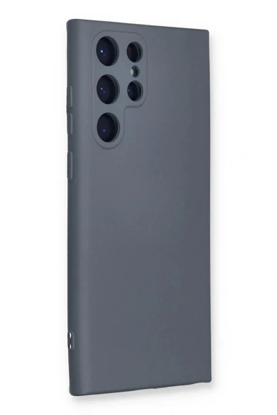 LitaeTrend Samsung Galaxy S24 Ultra Kılıf Nano içi Kadife Silikon - Gri - Resim 2