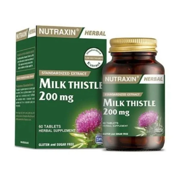 Nutraxin Deve Dikeni Tohumu-Milk Thistle 200 Mg 60 Tablet ürün görseli