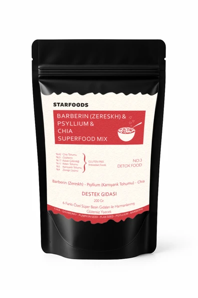 3 Paket No: 3 Detox Food Barberin & Psyllium & Chia Gojiberry Zereşk Karnıyarık Tohumu - Resim 4