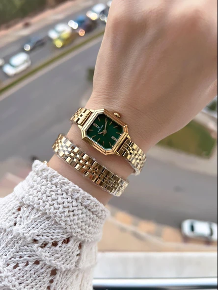 Daniel Klein Dolamalı Çelik Kordonlu 2 Yıl Garantili 3 Atm Suya Dayanıklı Kadın Kol Saati+Bileklik 2 - Resim 2