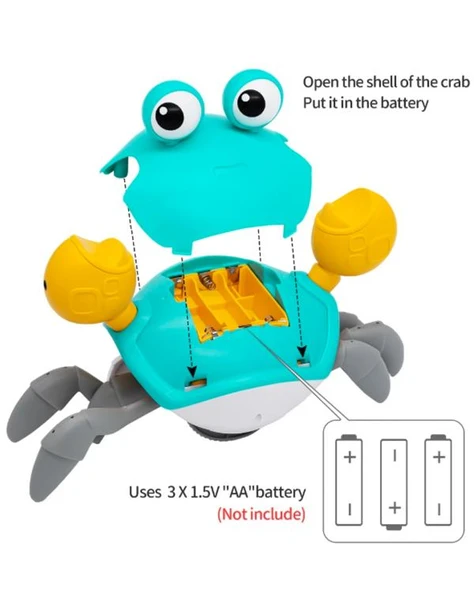 Pasifik Toys Işıklı Sensörlü Yengeç Yeşil QC3Y - Resim 9