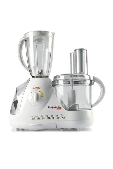 Arnica Prokit 444 Plus GH21020 Kompakt Mutfak Robotu Beyaz - Resim 4