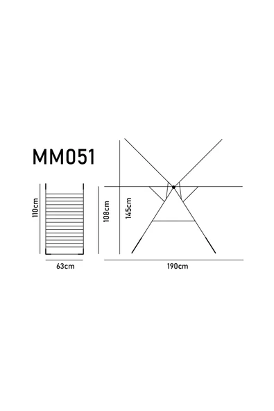 Devecioğlu Harbinger MM051 İnova Black Çamaşır Kurutma Askısı - Resim 6
