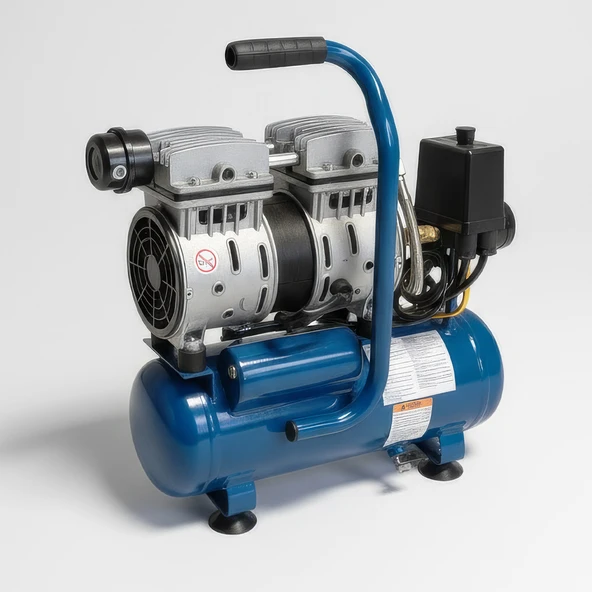 Yağsız FACEWS06 Sessiz Kompakt Kolay Taşınabilir Tekerleksiz Hava Kompresörü 6 Litre - Resim 5