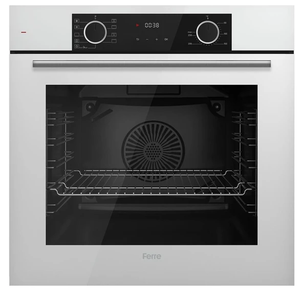 Ferre FryArt & FlowArt Astra Sessiz Davlumbaz Beyaz Ankastre  Set ( D081-SA + SS206 + XE63CB ) - Resim 3