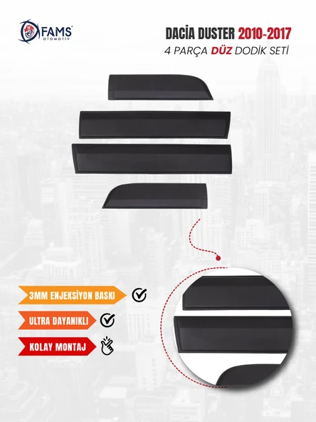 Dacia Duster 2010-2017 Uyumlu Dodik Seti 4 Parça DÜZ (Baskısız) - Resim 2