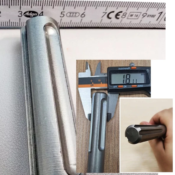 Sds Max Şaftlı Keski 18 mm x 400 mm x 50 mm Hilti Ucu Beton Taş Kaya Kırıcı Kırma Adaptörü - Resim 4