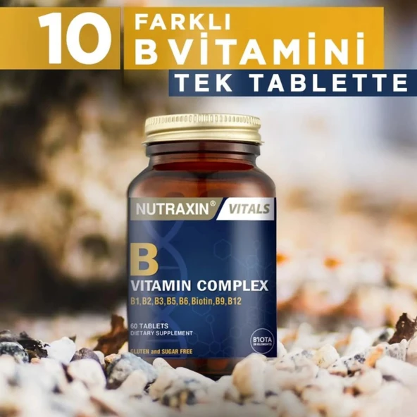 Nutraxin B Vitamin Complex - B Vitamini Takviyesi 60 Tablet - Resim 4