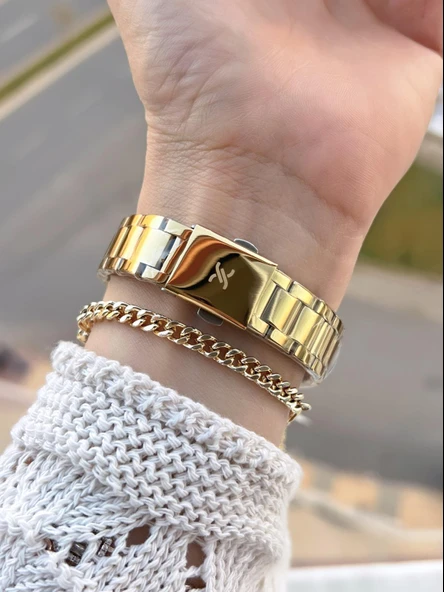 Daniel Klein Çelik Kordonlu 2 Yıl Garantili 3 Atm Suya Dayanıklı Kadın Kol Saati+Bileklik BD.14132.2 - Resim 3