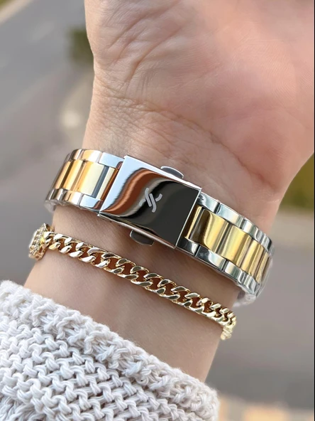 Daniel Klein Çelik Kordonlu 2 Yıl Garantili 3 Atm Suya Dayanıklı Kadın Kol Saati+Bileklik BD.14132.3 - Resim 3