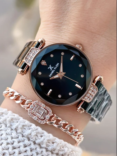 Daniel Klein Çelik Kordonlu 2 Yıl Garantili 3 Atm Suya Dayanıklı Kadın Kol Saati+Bileklik BD.14132.9 ürün görseli