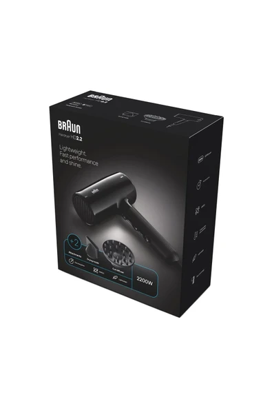 Brhd225e Hd2.2 Iontec Difüzörlü Saç Kurutma Makinesi, 2 Başlıklı, 2200w - Resim 7