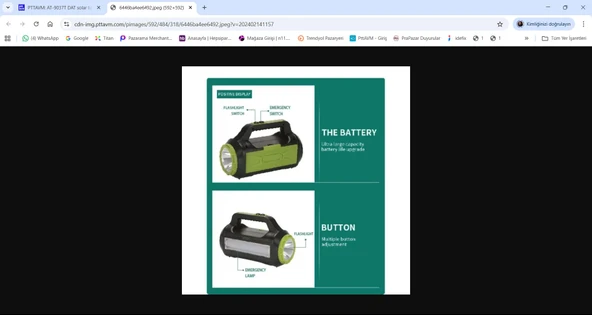 AT-9037T DAT solar lighting system kits solar panel power generator storage USB charger home system - Resim 3