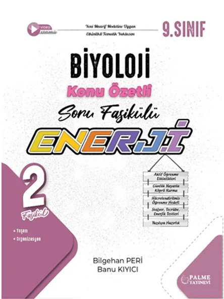 PALME 9.SINIF ENERJİ BİYOLOJİ KONU ANLATIMLI SORU FASİKÜLLERİ (2 FASİKÜL) ürün görseli