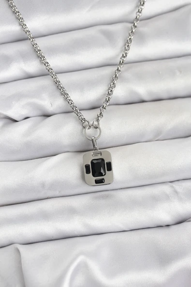 316L Çelik Zincir Gümüş Renk Vintage Model Kadın Kolye - TJ-BKO10686 ürün görseli 1