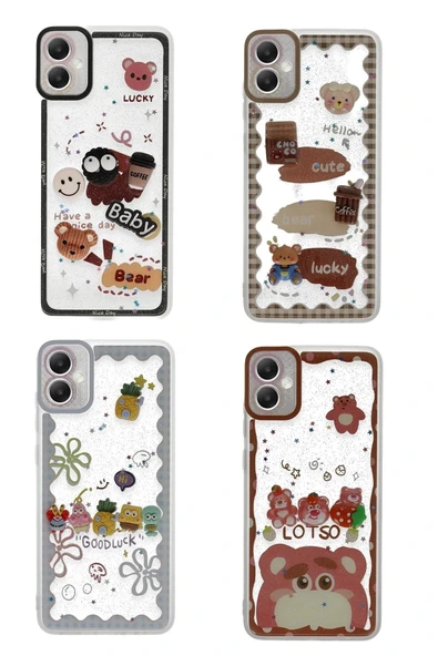 LitaeTrend Samsung Galaxy A05 Kılıf Sweet Desenli Silikon Kapak - Sarı - Resim 2