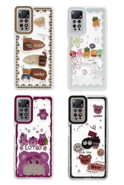 LitaeTrend Xiaomi Redmi Note 11 Kılıf Sweet Desenli Silikon Kapak - Şeffaf - Resim 2